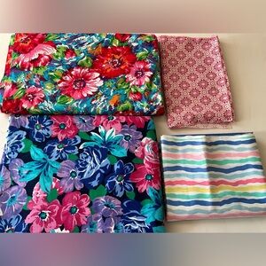 Quilting Fabric Sewing Crafts Lot Floral Country Core Shabby Chic Pink Purple